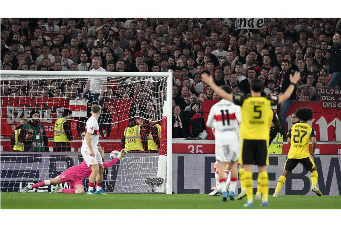 Kurz vor Schluss traf dann Karim Adeyemi ein Tor für Dortmund in der 94. Minute.