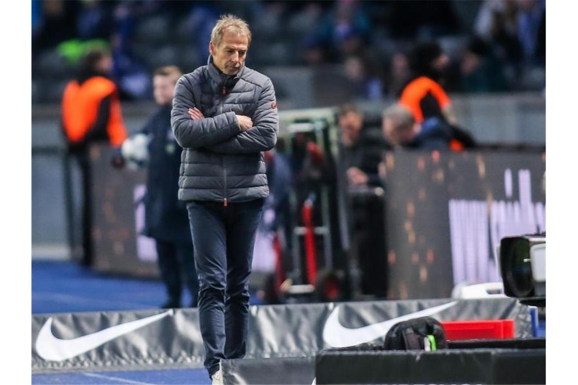 Chronologie des Sports im Jahr 2020 Kurzes Gastspiel: Jürgen Klinsmann war nur elf Wochen Trainer bei Hertha BSC. Foto: Andreas Gora/dpa