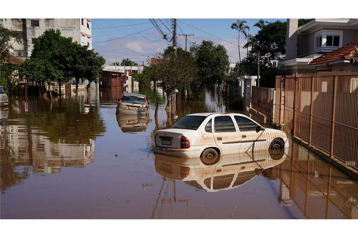 Land unter: Nach heftigem Regen im brasilianischen Bundesstaat Rio Grande do Sul sind viele der Ortschaften von Hochwasser betroffen.