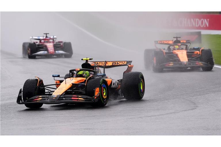 Lando Norris führte nur kurz vor Oscar Piastri.