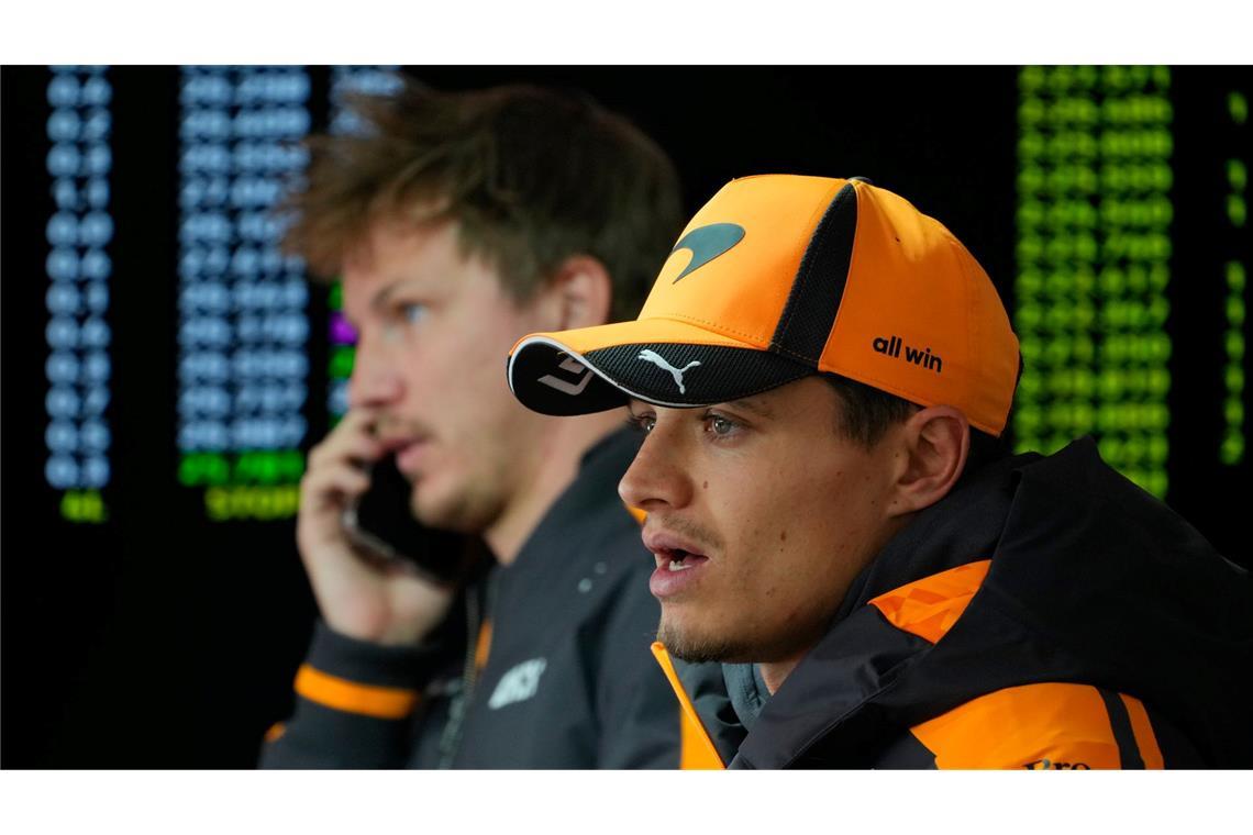 Lando Norris kann in Shanghai gar nicht losfahren.