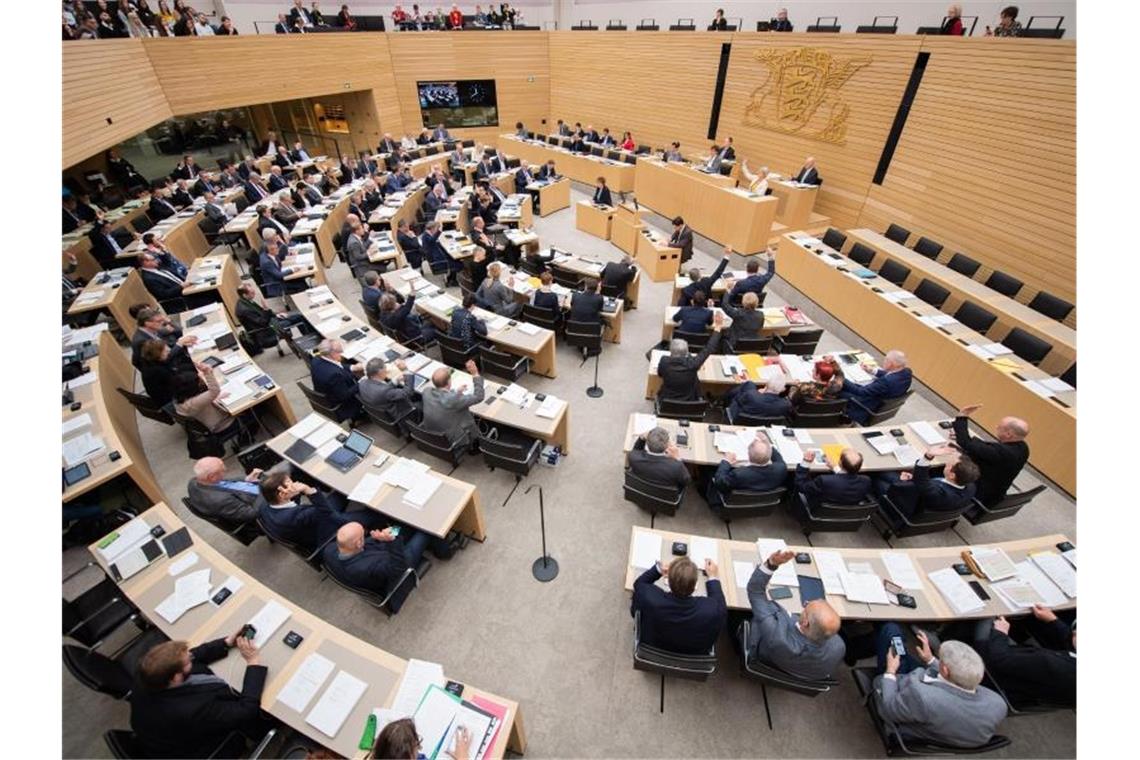 Landtag will neuen Haushalt beschließen. Foto: Tom Weller/dpa/Archivbild