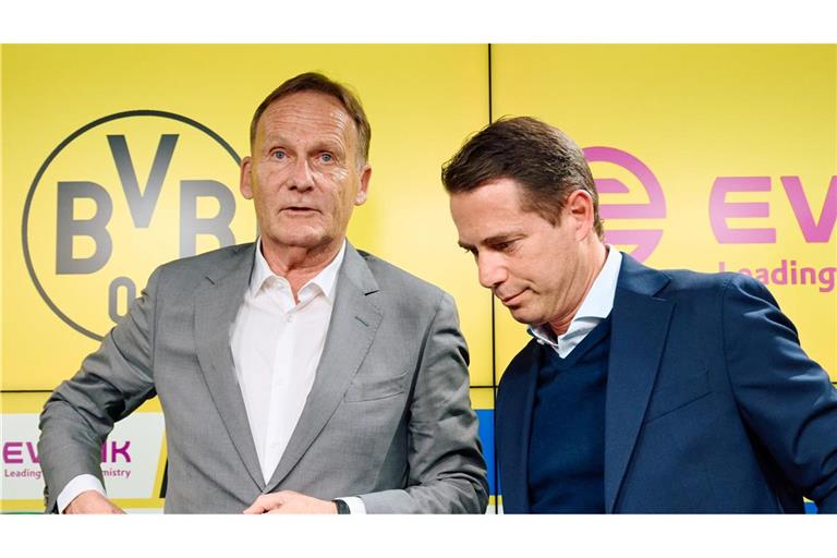 Lars Ricken (r) hat am 1. Mai die Nachfolge von Hans-Joachim Watzke als BVB-Sportchef angetreten.