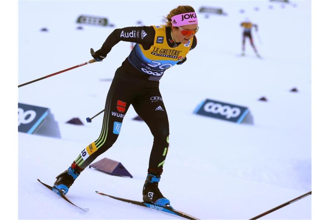Nächster Ausstieg bei der Tour de Ski: Gimmler erkrankt Laura Gimmler musste bei der Tour de Ski aussteigen. Foto: Karl-Josef Hildenbrand/dpa
