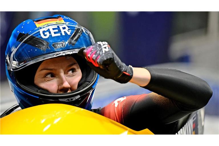 Laura Nolte ist im Zweierbob auf Kurs Goldmedaille. (Archivbild)