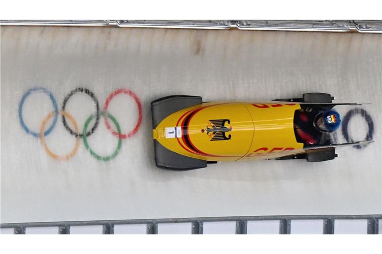 Laura Nolte startete mit Bahnrekord ins Monobob-Rennen.