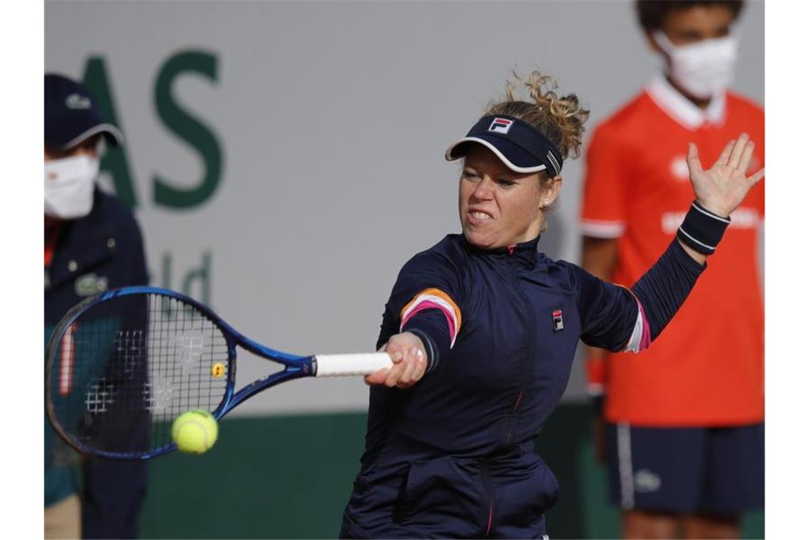 Laura Siegemund in Aktion. Foto: Christophe Ena/AP/dpa