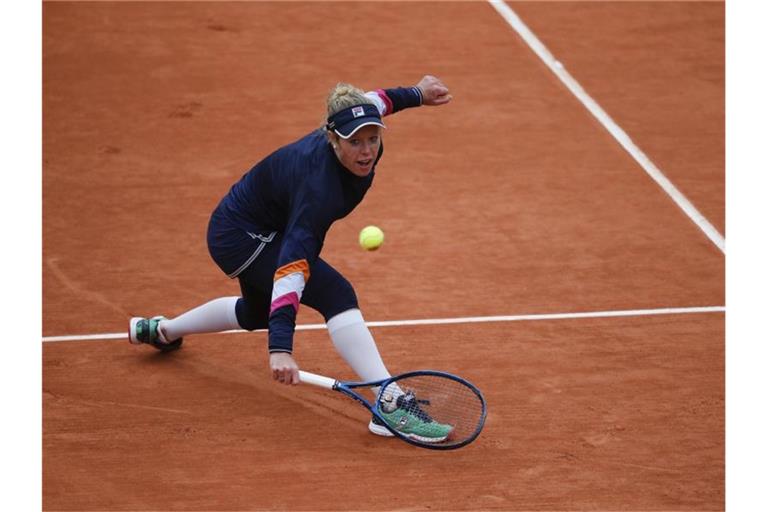 Laura Siegemund in Aktion. Foto: Christophe Ena/AP/dpa/Archivbild