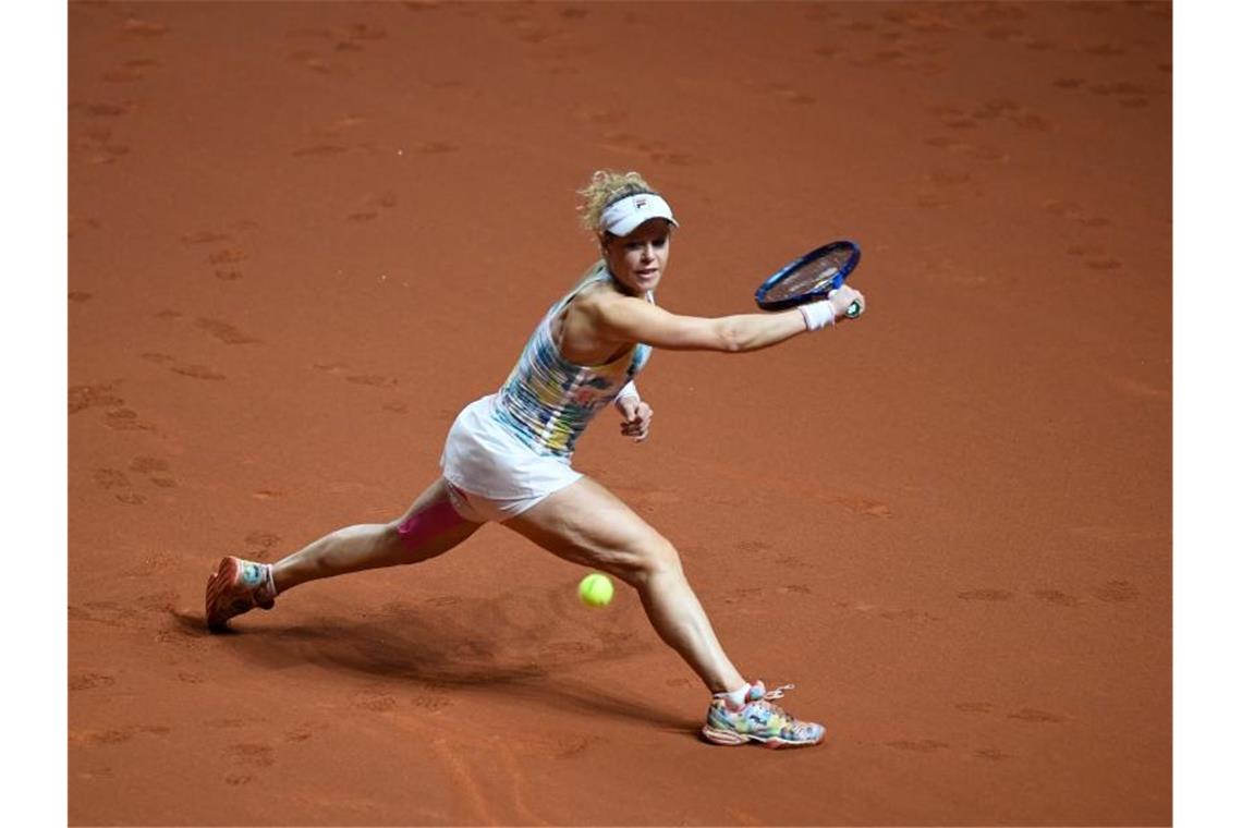 Laura Siegemund in Aktion. Foto: Thomas Kienzle/AFP/Pool/dpa