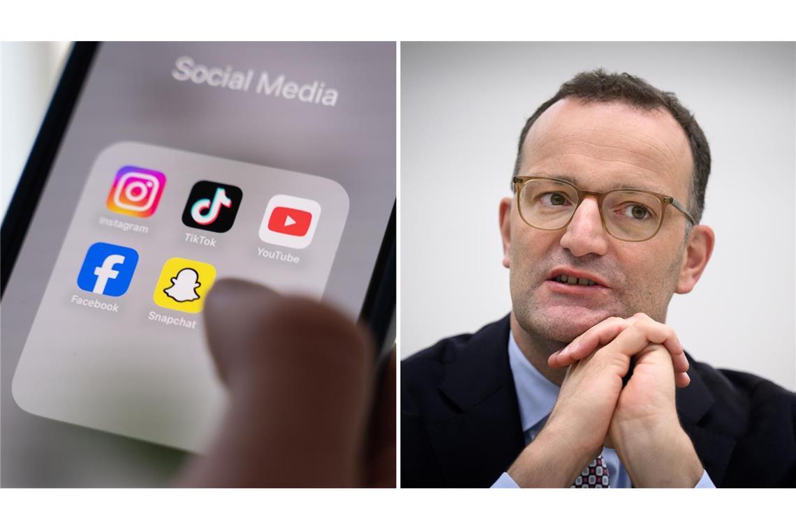 Laut dem Fraktionsvorsitzenden der CDU/CSU Jens Spahn wird in der Union eine Altersgrenze für Social Media diskutiert.