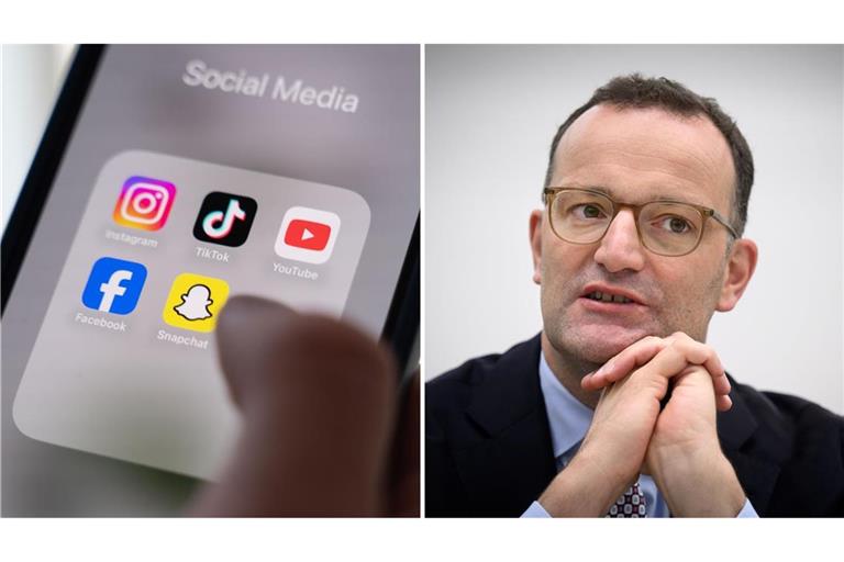 Laut dem Fraktionsvorsitzenden der CDU/CSU Jens Spahn wird in der Union eine Altersgrenze für Social Media diskutiert.