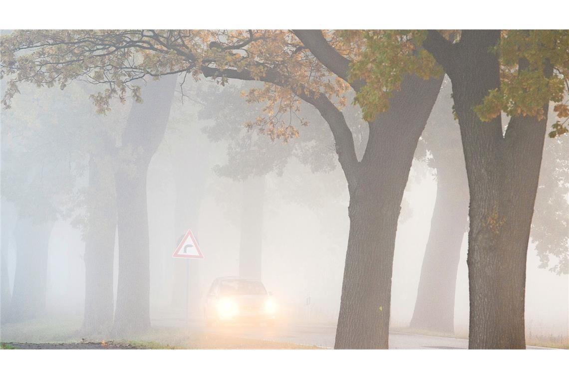 Dichter Herbstnebel bremst Pendler im Südwesten aus Laut Deutschem Wetterdienst (DWD) ist in Baden-Württemberg teils mit sehr eingeschränkter Sicht zu rechnen. (Symbolbild)