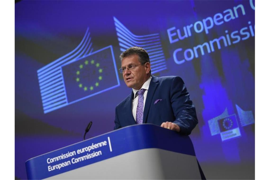 Laut EU-Kommissionsvizepräsident Maros Sefcovic werde die EU ihr Möglichstes tun, um einen Deal mit London zu erreichen. Foto: John Thys/AFP Pool/AP/dpa