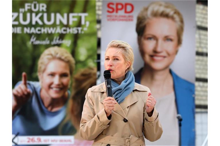 Laut letzten Umfragen kann Ministerpräsidentin und Spitzenkandidatin Manuela Schwesig auf einen Wahlsieg hoffen. Foto: Bernd Wüstneck/dpa-Zentralbild/dpa