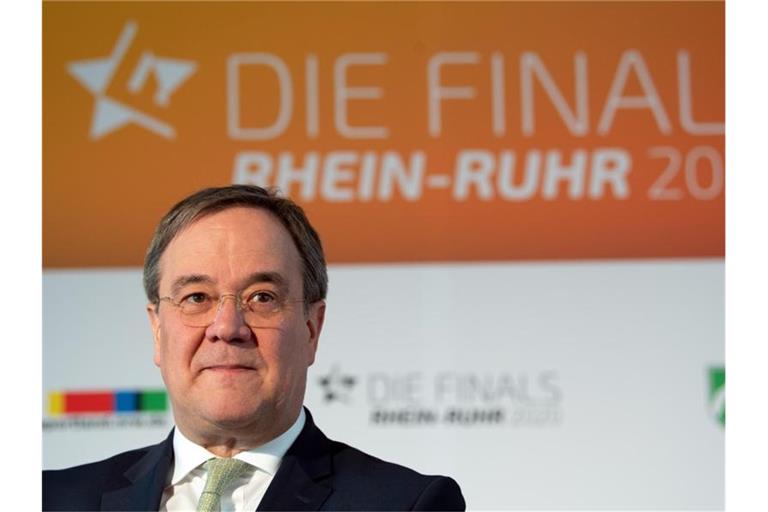 Laut NRW-Ministerpräsident Armin Laschet hat sich das Land mit vier Millionen Euro am Budget für die Ausrichtung der Finals beteiligt. Foto: Federico Gambarini/dpa