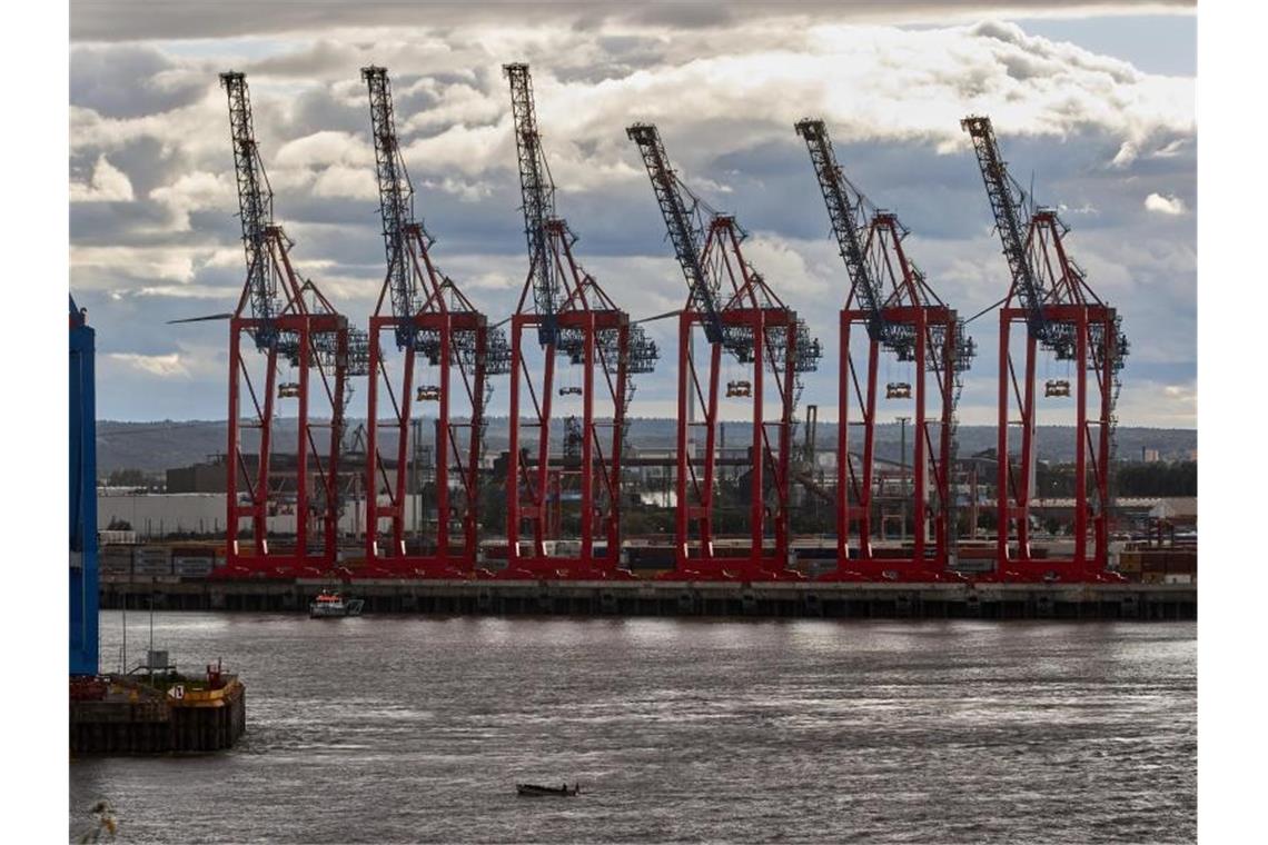 Hafenwirtschaft will wegen Corona-Krise Hilfe von Politik Laut ZDS ist der Umschlag der deutschen Seehafenbetriebe im ersten Halbjahr im Vergleich zum Vorjahreszeitraum coronabedingt um 15 Millionen Tonnen auf 135,7 Millionen Tonnen gesunken. Foto: Georg Wendt/dpa