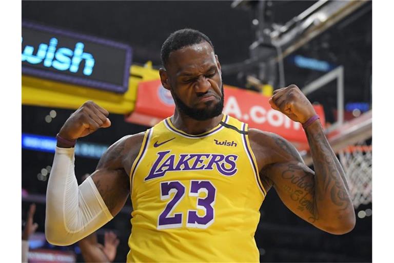 LeBron James von den Los Angeles Lakers ist der Superstar der NBA. Foto: Mark J. Terrill/AP/dpa