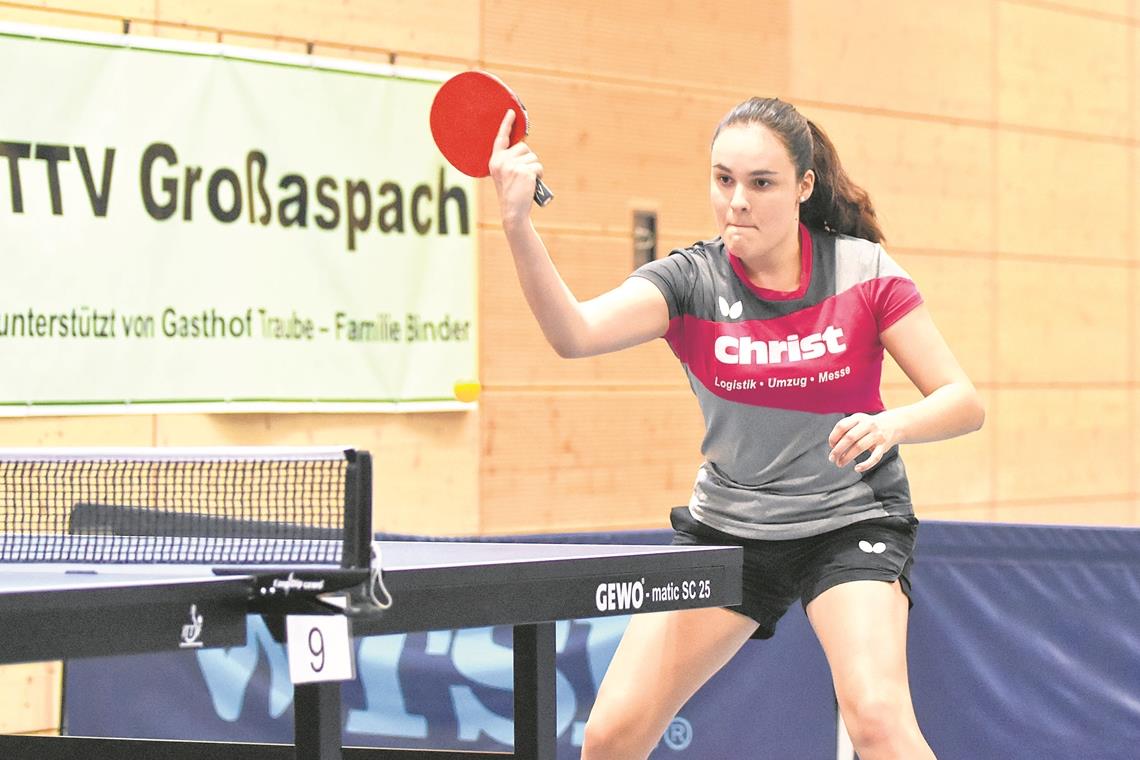 Franziska Weller räumt drei Titel ab Legte einen starken Auftritt hin: TTV-Tischtennisspielerin Franziska Weller.Foto: T. Sellmaier