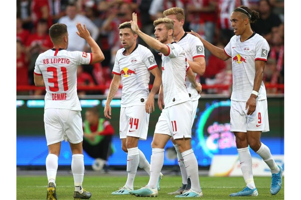 Union gleich „hart gelandet“ - Leipzig glänzt, Werner trifft Leipzig ließ Union zum Auftakt der neuen Saison keine Chance. Foto: Andreas Gora