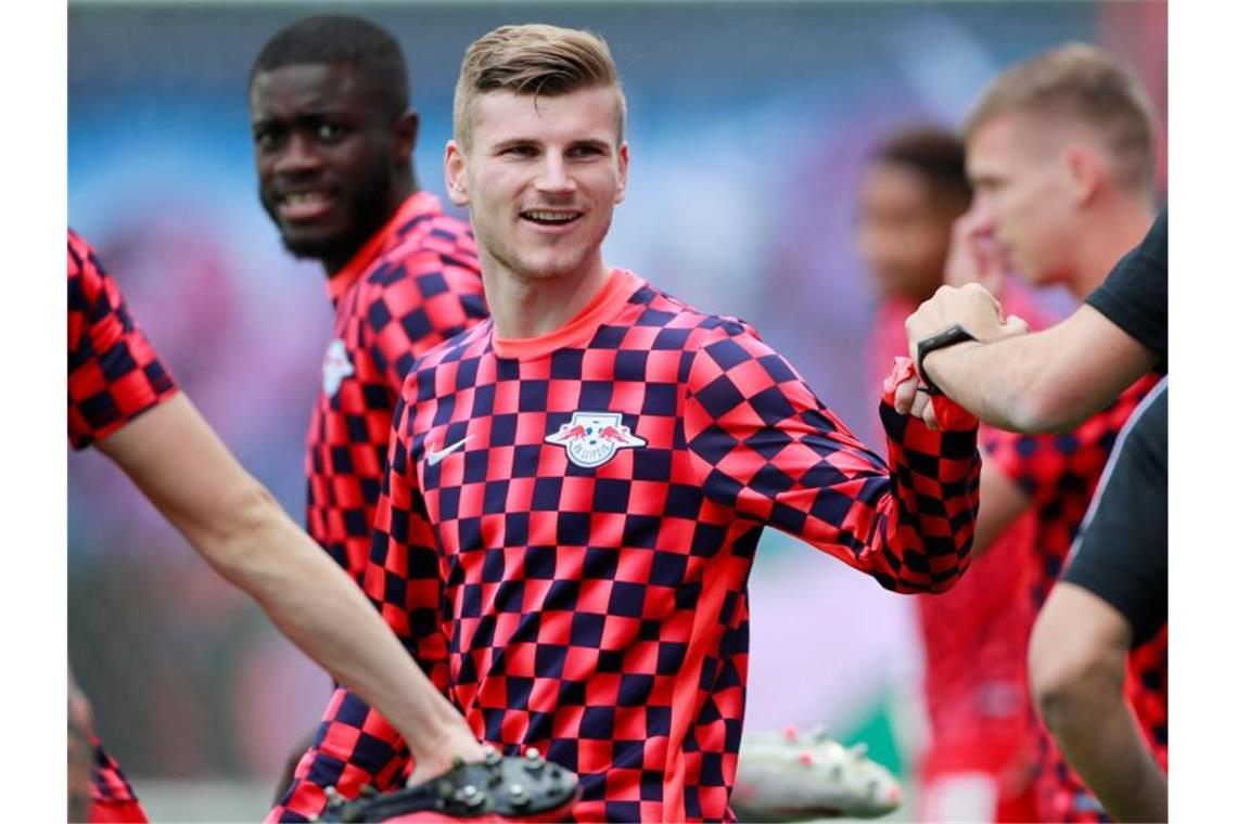 Leipzig-Stürmer Timo Werner steht vor einem Wechsel zum FC Chelsea. Foto: Hannibal Hanschke/reuters/Pool/dpa