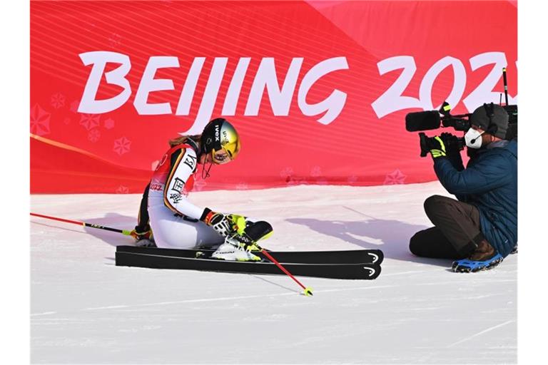 Lena Dürr verpasste eine Medaille im Slalom. Foto: Peter Kneffel/dpa