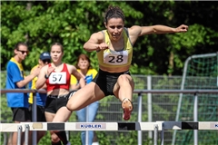 Lena Schlag hat über 400 Meter Hürden die B-Norm für die deutschen Meisterschaften erreicht. Foto: Alexander Becher