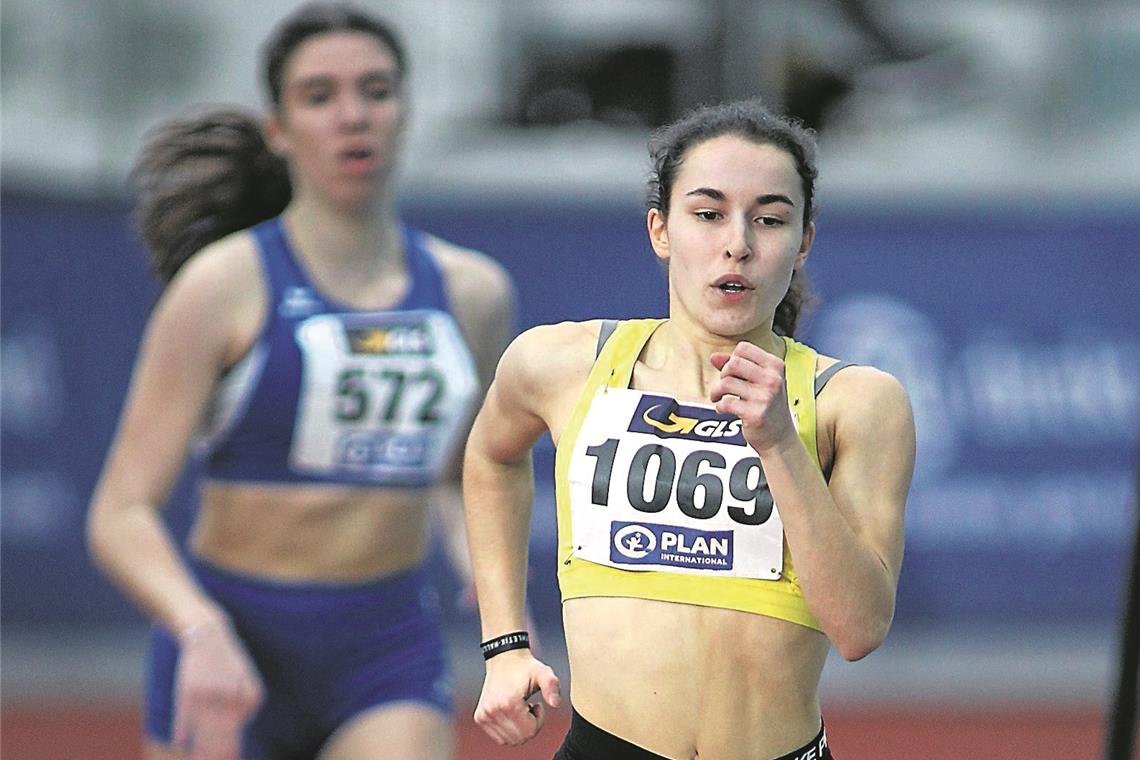 Schlag sprintet
zur neuen Bestzeit Lena Schlag überzeugte bei der deutschen Jugendmeisterschaft. Foto: R. Görlitz