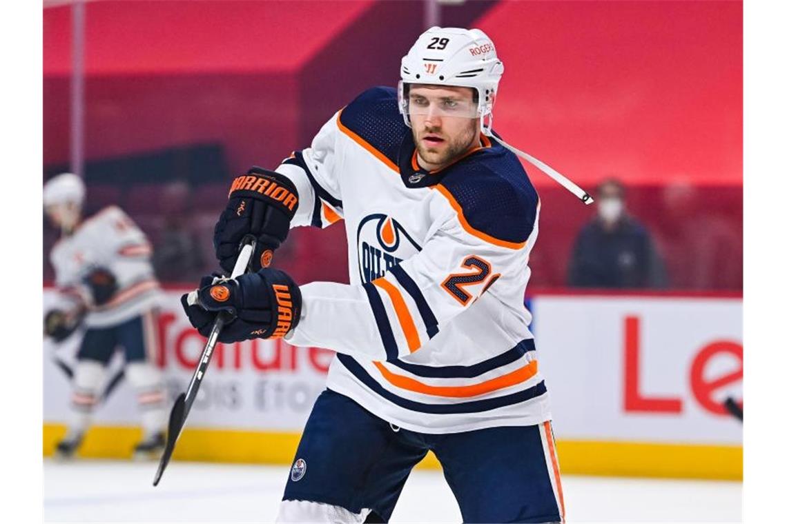 Leon Draisaitl ist der Superstar der Edmonton Oilers. Foto: David Kirouac/CSM via ZUMA Wire/dpa