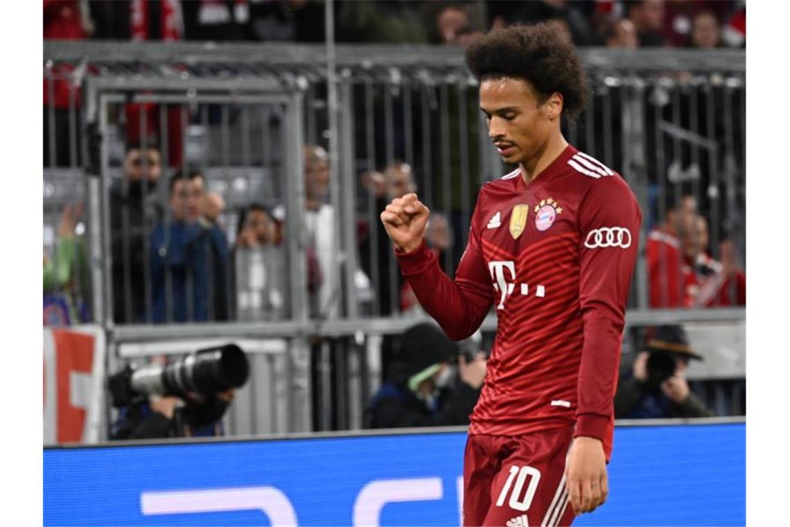 Lewandowski eröffnet Torgala - Kiew gegen Bayern chancenlos Leroy Sané sorgte für das 4:0. Foto: Sven Hoppe/dpa