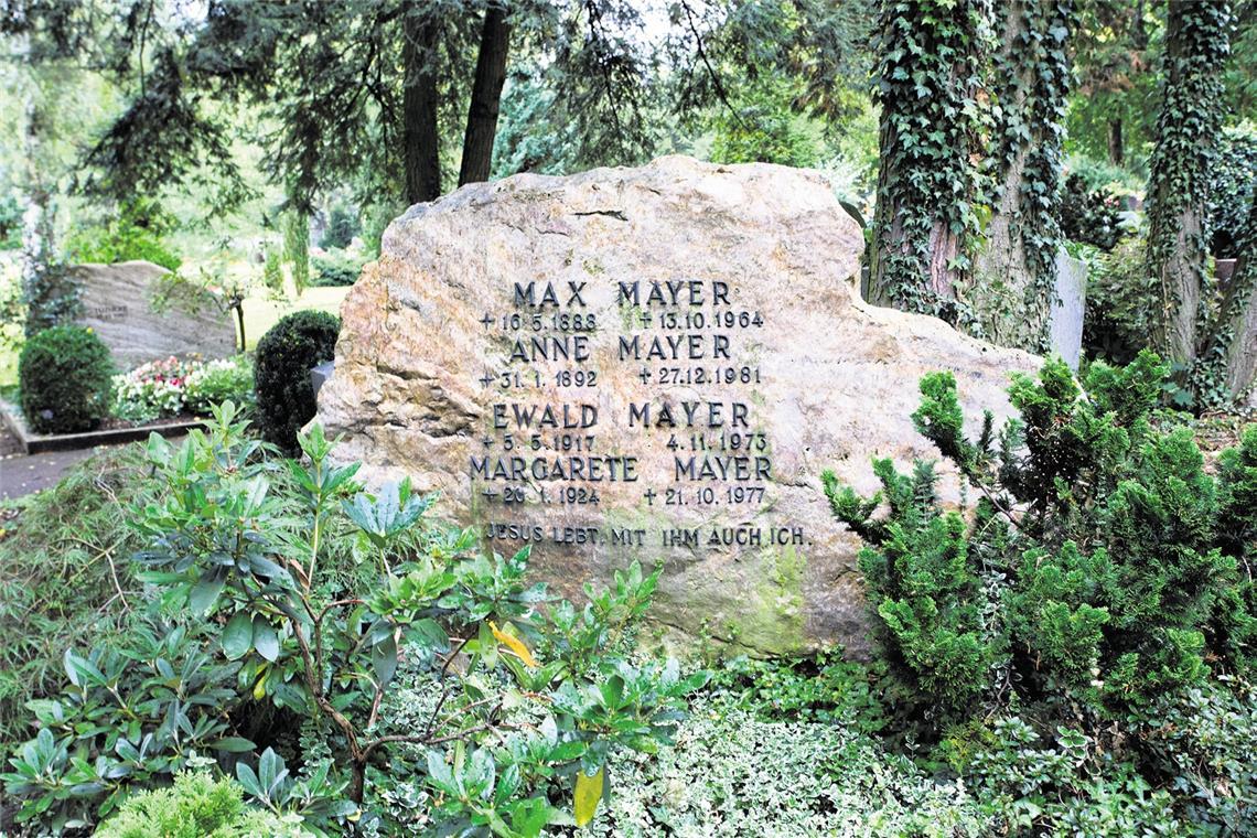 Mordfall Ewald Mayer: Ein unfassbarer Freispruch Letzte Ruhestätte: Auf dem Stadtfriedhof in Backnang wurde der Geschäftsmann Ewald Mayer in einem Familiengrab beigesetzt. Archivfoto: Jörg Fiedler