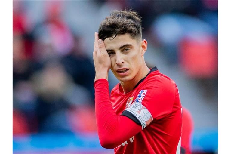 Leverkusens Kai Havertz steht wegen muskulärer Probleme nicht im Kader gegen den FC Bayern. Foto: Rolf Vennenbernd/dpa