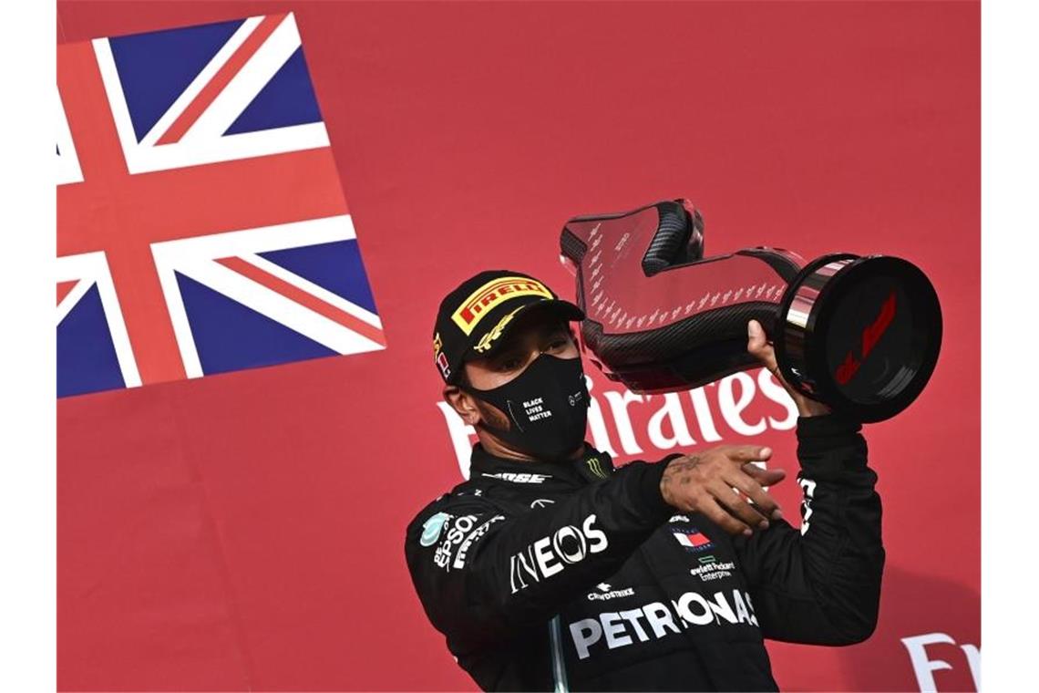 Lewis Hamilton fuhr in Imola zu seinem 93. Grand-Prix-Sieg. Foto: Miguel Medina/AFP Pool/ AP/dpa