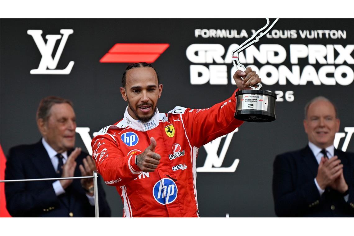 Lewis Hamilton stellte in Monaco den Podiumsrekord von Ayrton Senna ein.