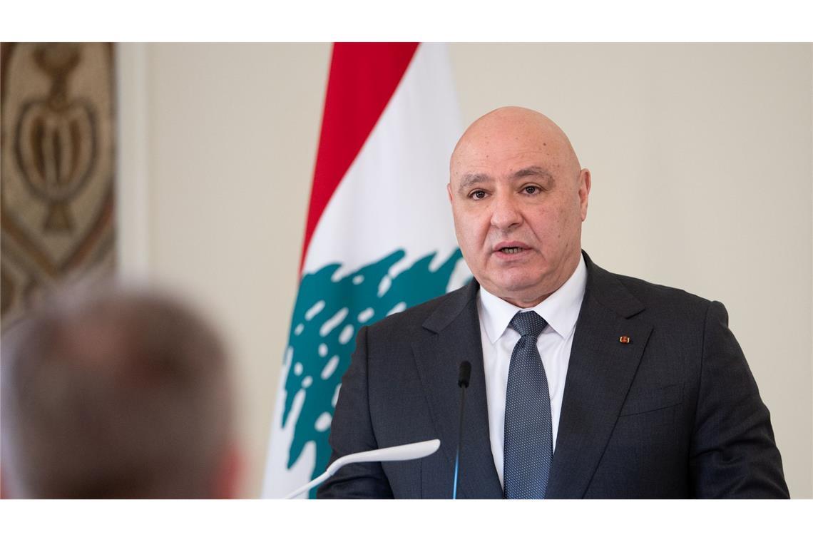 Libanons Präsident Joseph Aoun hat in der Vergangenheit Verhandlungsbereitschaft signalisiert. (Archivfoto)