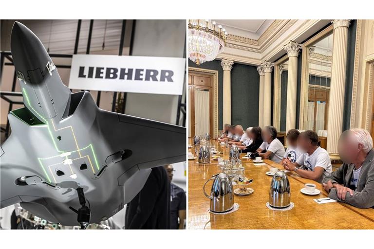 Liebherr-Aerospace entwickelt und produziert Systeme auch für militärische Flugzeuge. Einer der Mitarbeiter traf sich Ende Juli mit dem russischen Botschafter (rechts).