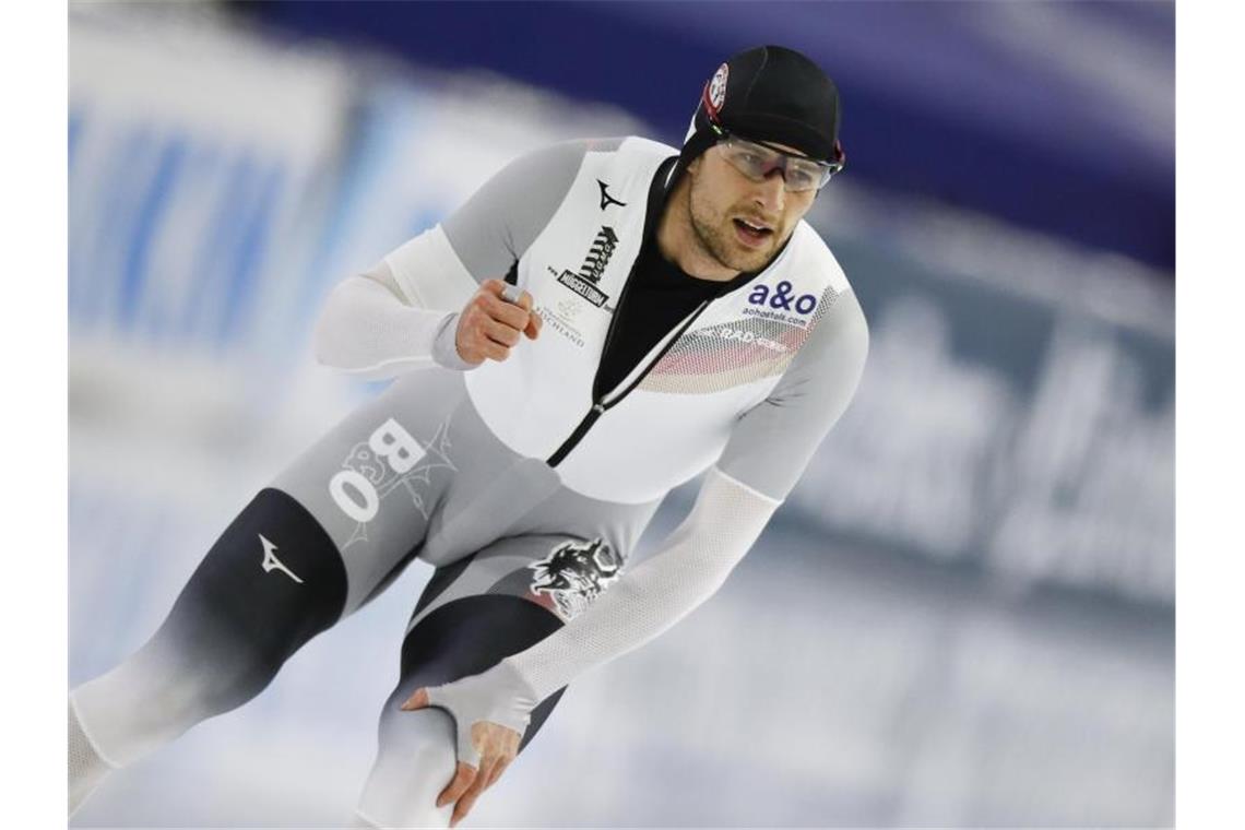 Eisschnellläufer Dufter läuft deutschen 500-Meter-Rekord Lief deutschen Rekord über 500 Meter: Joel Dufter. Foto: Peter Dejong/AP/dpa