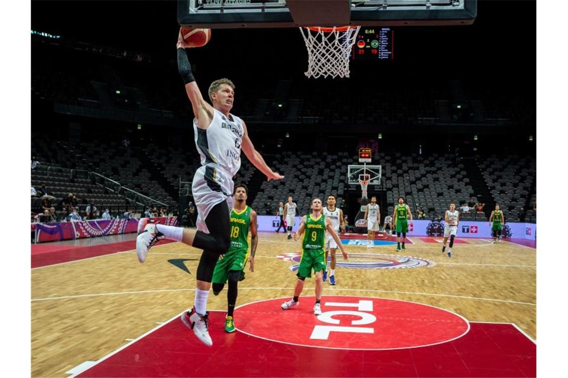 Deutsche Basketballer erfüllen sich Olympia-Traum Lief im Finale zur Höchstform auf: Moritz Wagner. Foto: Tilo Wiedensohler/dpa