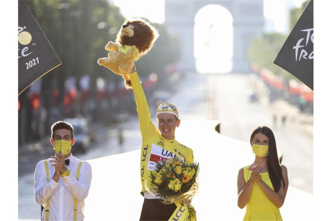 „Tourminator“ Pogacar will Olympia-Gold Ließ der Konkurrenz bei der diesjährigen Tour kaum eine Chance: Tadej Pogacar. Foto: Garnier Etienne/Pool L'Equipe/dpa