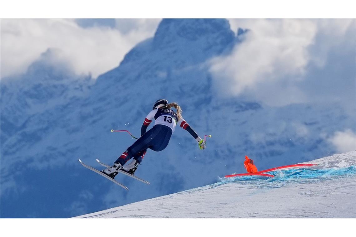 Lindsey Vonn stürzte bei der Olympia-Abfahrt schwer. (Archivbild)