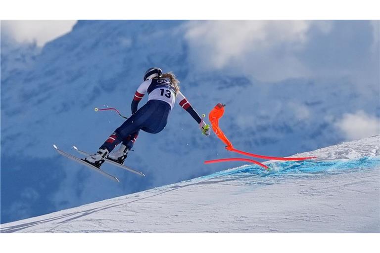 Lindsey Vonn stürzte in der olympischen Abfahrt schwer. (Archivbild)
