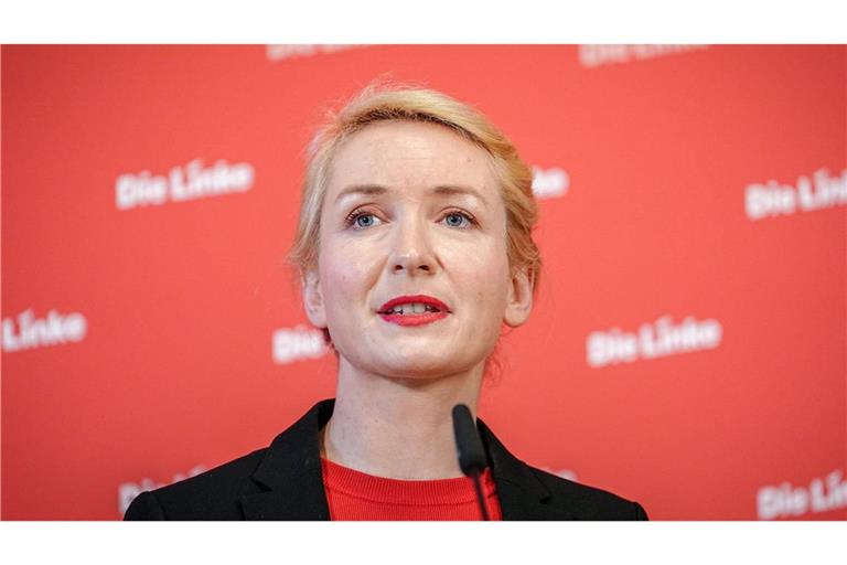 Linken-Chefin Ines Schwerdtner sieht das künftige Kabinett äußerst kritisch. (Archivbild)