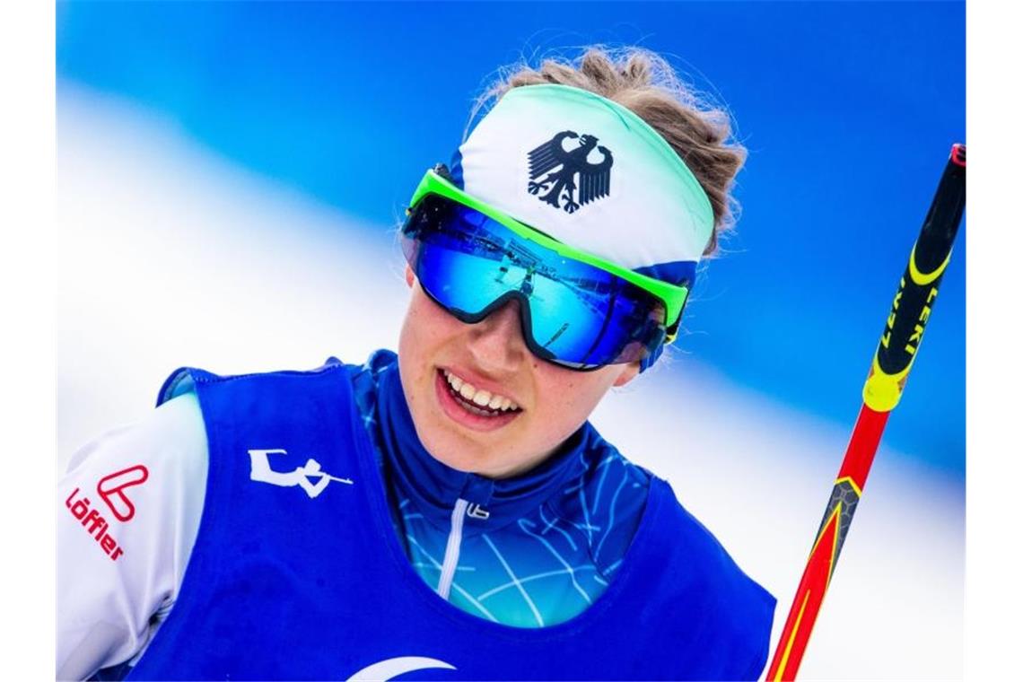 Linn Kazmaier ist die zweitjüngste Athletin der gesamten Spiele in Peking. Foto: Jens Büttner/dpa-Zentralbild/dpa