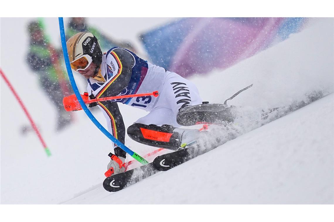Linus Straßer hat im Olympia-Slalom nur noch geringe Medaillenchancen.