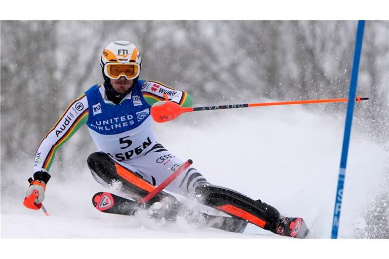 Linus Straßer ist beim Slalom in Aspen auf den zweiten Rang gerast.