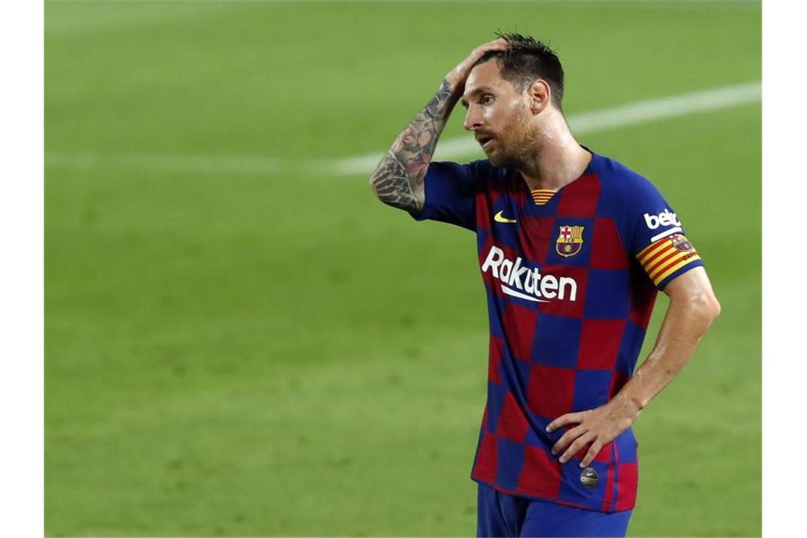 Lionel Messi will den FC Barcelona verlassen. Foto: Joan Monfort/AP/dpa