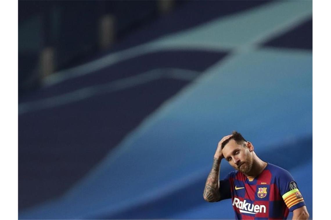 Lionel Messi will laut Medienberichten eine Klausel in seinem Vertrag ziehen, durch die er am Ende jeder Saison einseitig kündigen kann. Foto: Manu Fernandez/Pool AP/dpa