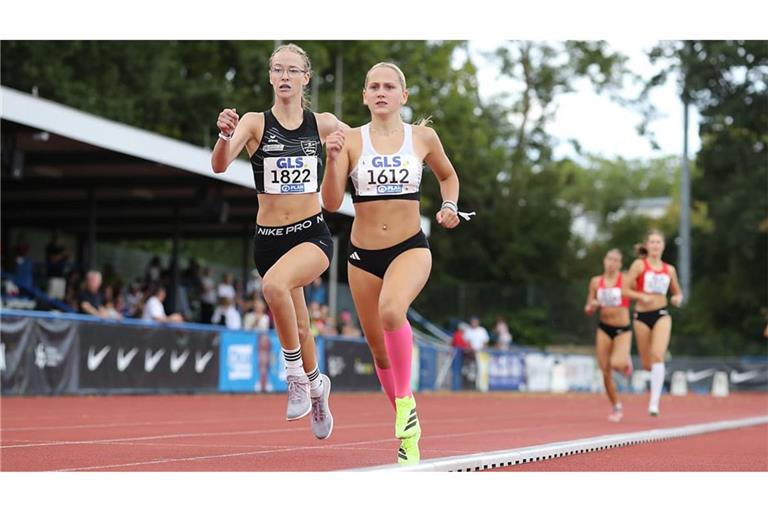 Lisa Bender vom TSV Baltmannsweiler (links) auf dem Weg zu Bronze.  
