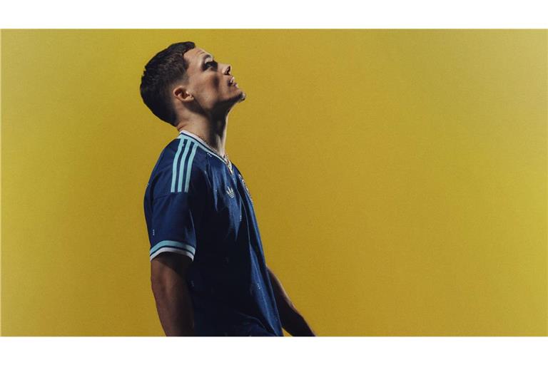 Liverpool-Star Florian Wirtz im neuen DFB-Auswärtstrikot