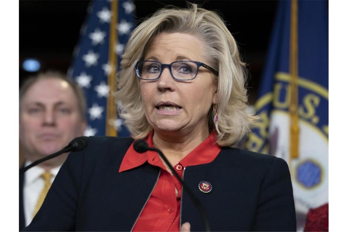 Trump-Kritikerin aus Führungsamt der Republikaner gewählt Liz Cheney, Vorsitzende der Republikanischen Konferenz im Repräsentantenhaus. Foto: J. Scott Applewhite/AP/dpa
