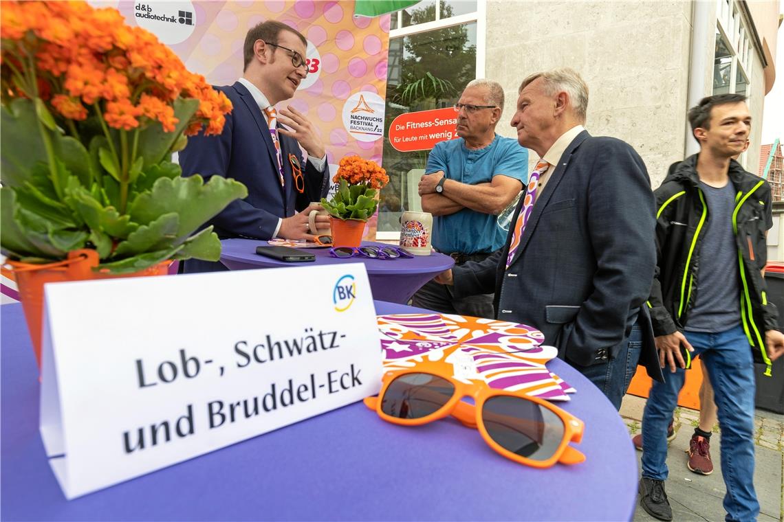 Lob-, Schwätz- und Bruddel-Eck // 50. Backnanger Straßenfest, Straßenfestmontag